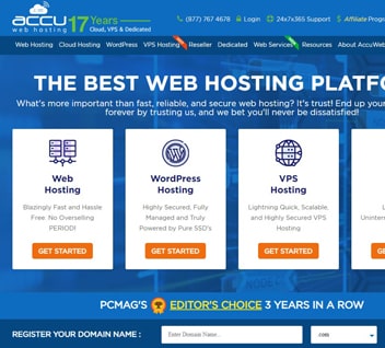 AccuWeb Hosting main